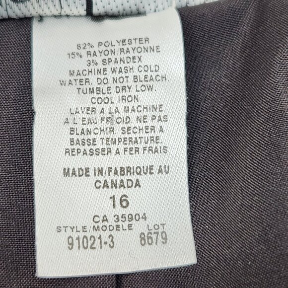 Soft Works Vintage Brown Plaid Blazer Jacket  Size 16, one button, Lapels, Y2K - Picture 7 of 8